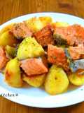 Simmered Salmon and Potatoes in Miso and Butter