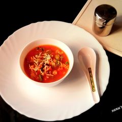 A picture of Minestrone Soup From Homemade Vegetable Stock.