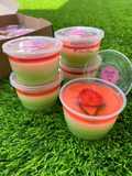 Puding susu melon strawberry