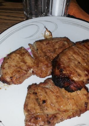 A picture of Merry Carrie marinade (steaks,and chops).
