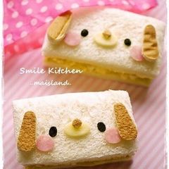 A picture of Little Puppy Sandwich for Bento.