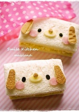 A picture of Little Puppy Sandwich for Bento.