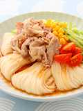 Chilled Somen Salad with Pork Shabu-Shabu