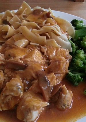 A picture of Golden Mushroom Chicken.