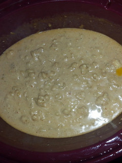 A picture of Crock pot taco mac n cheese.