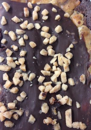 A picture of Peanut Butter Toffee Cheesecake Brownie.