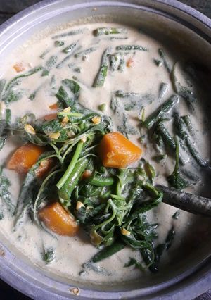 Foto resep Santan putih, labu sayur sehat