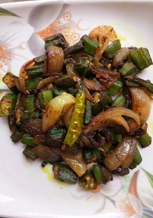 A picture of LadyFinger Onion Fry Bhindi Do Pyaza.