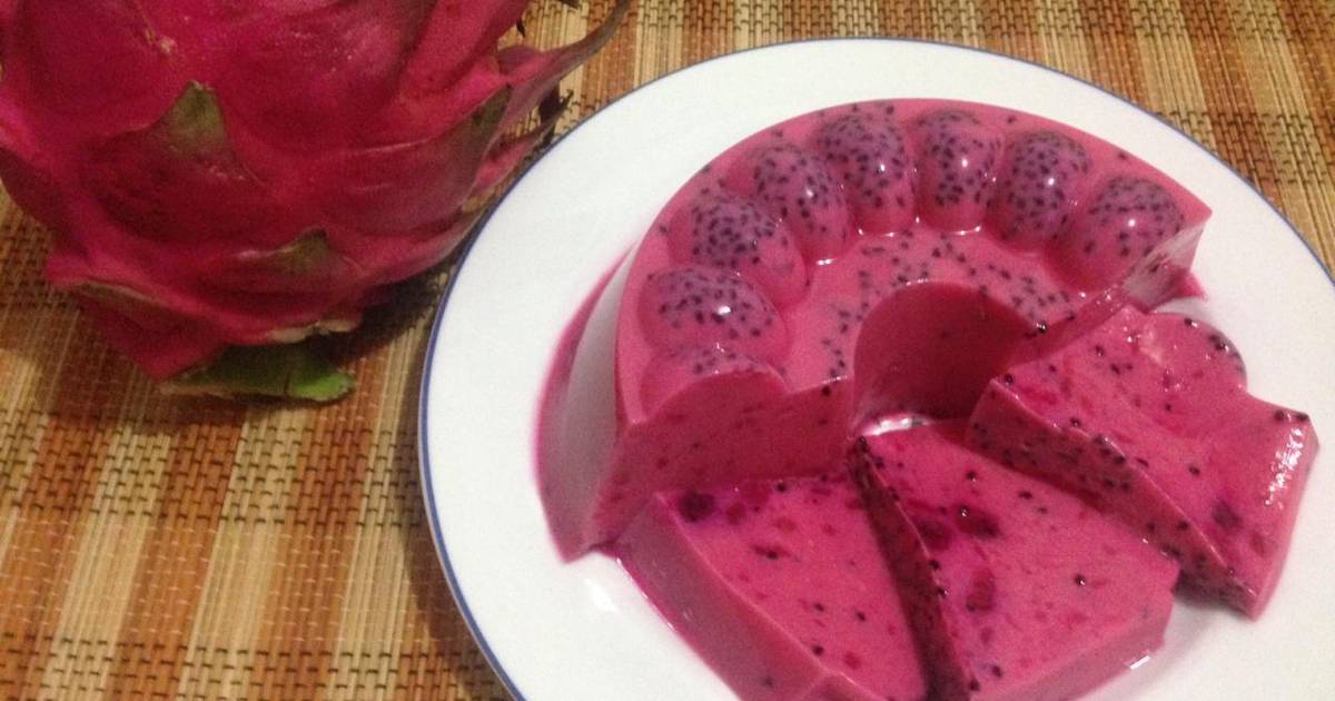 Resep Puding Nutrijell Buah Naga Oleh Hj Tintin Purnama Sari Cookpad