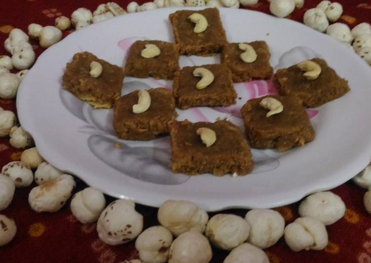 Easiest Way to Prepare Speedy Makhana burfi