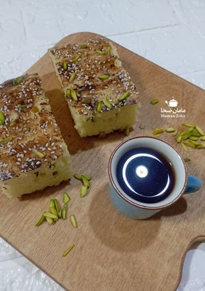 عکسی از دستور نان شیرین پسته ای (بدون خمیر مایه)