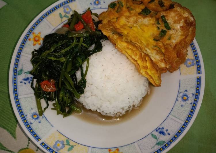 Resep Tumis Kangkung + Telur Dadar, Menggugah Selera