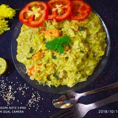 A picture of Samak rice kichidi.