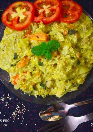 A picture of Samak rice kichidi.