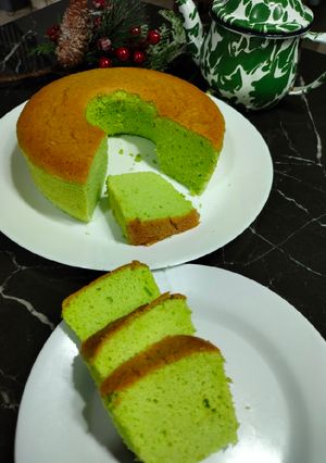 Foto resep Chiffon Pandan Tepung Beras (gluten-free)