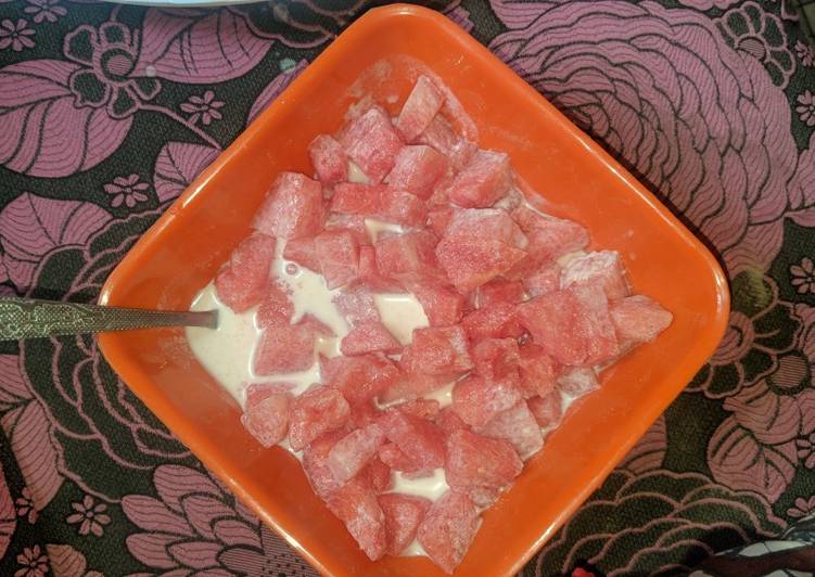 Steps to Make Super Quick Homemade Watermelon delight