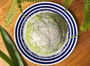 Hình của món 💚 Bánh Bông Lan Phú Sĩ - Bông Lan Lá Dứa Hấp (Gâteau aux feuilles de pandan cuit à la vapeur).