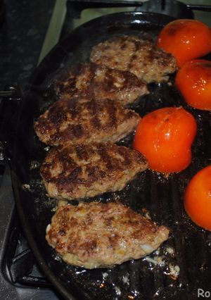 A picture of Persian pan fried sumac kebab.