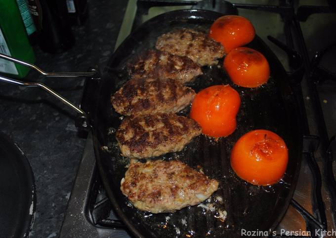 Persian pan fried sumac kebab