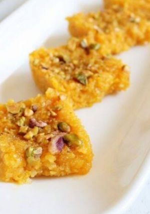 A picture of Tasty mango burfi.