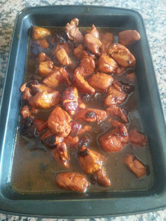Una foto de Pollo caramelizado con Zumo de Naranja