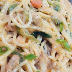 Fajita pasta A picture of Fajita pasta.