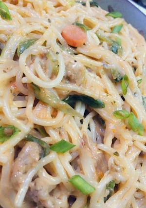 A picture of Fajita pasta.