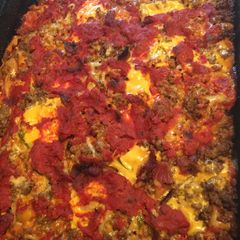 A picture of 5 Cheese Lasagna with Pepperoni.