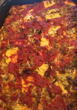 A picture of 5 Cheese Lasagna with Pepperoni.