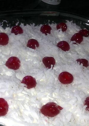A picture of Coconut, Pineapple and Cherry Delight..