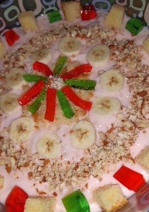 A picture of Fruit custard.