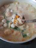Sop mutiara campur bakso udang