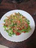 Ensalada con aliño de almendras