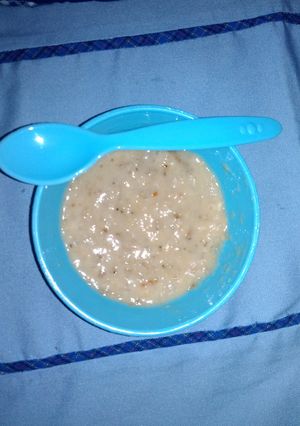 Foto resep MPASI 5M - Pure Pisang Kepok & Marie Regal