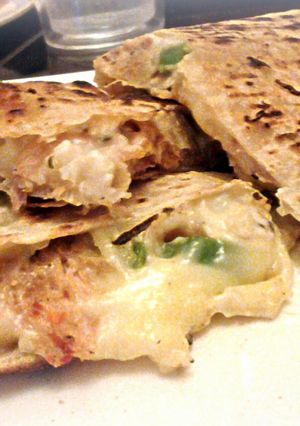 A picture of cheezy quesadilla.