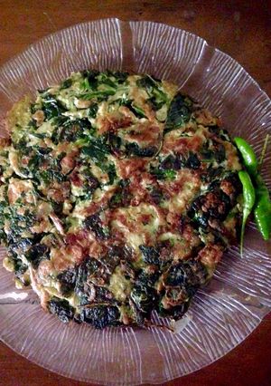 Foto resep Spiroofu omellet (spinach, mushroom, and tofu) 
