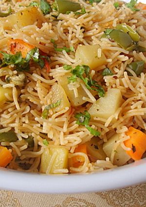 A picture of Semiya Biryani (Vermicelli Biryani).
