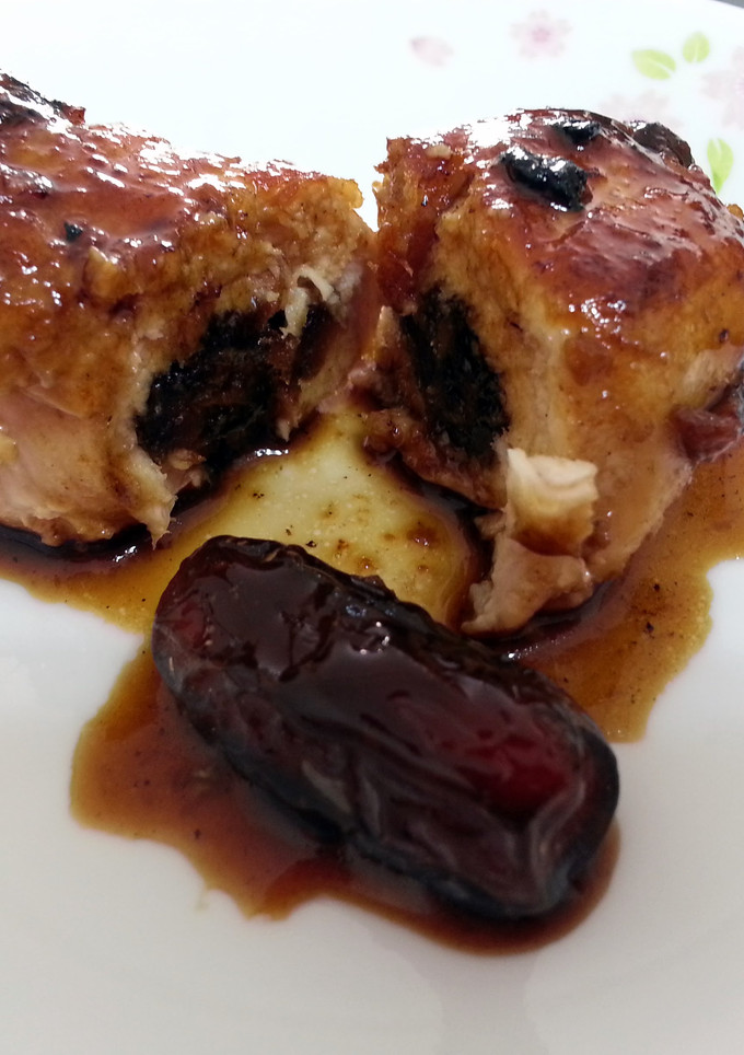 A picture of Chicken Wrapped Dates.