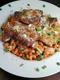Pan Seared pork chops with a Quick Pan Sauced Pasta
