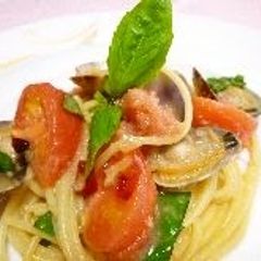 A picture of Chilled Pasta alle Vongole with Tarako.