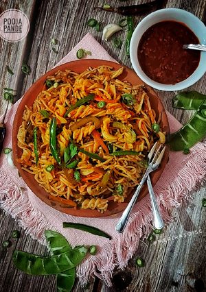 शेजवान ट्रिपल फ्लेवर (schezwan triple flavour recipe in Hindi) रेसिपी मुख्य फोटो