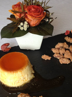Una foto de Flan de Requesón