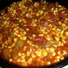 A picture of Fried corn succotash.