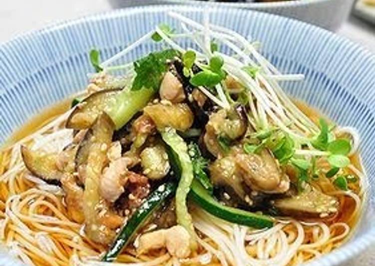 Step-by-Step Guide to Prepare Ultimate Picked Plum and Vegetable Stamina Somen Noodles