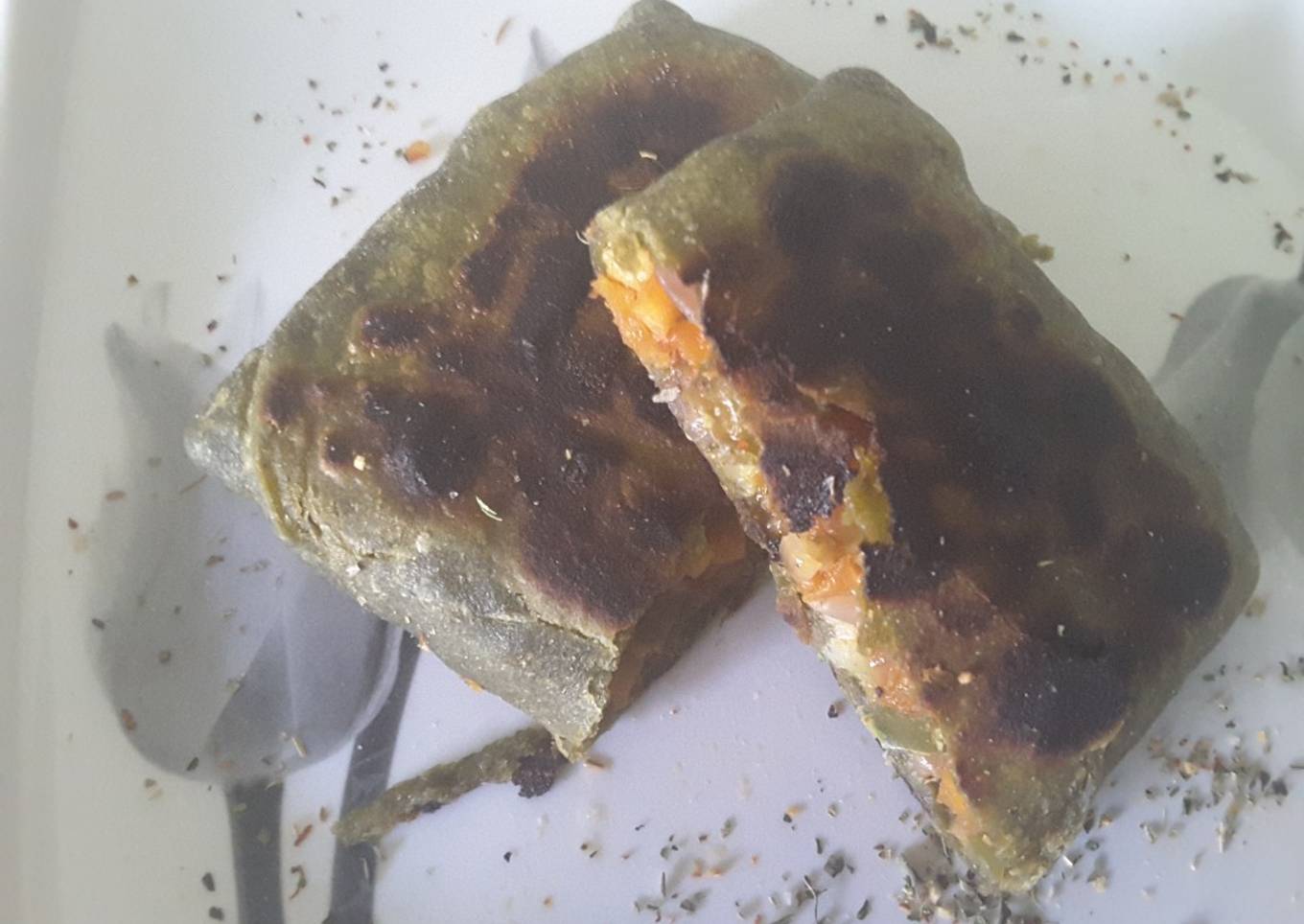 Spinach Pizza Parcel
