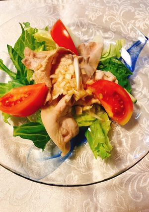 A picture of Chilled Pork Shabu-Shabu Salad with Ponzu.