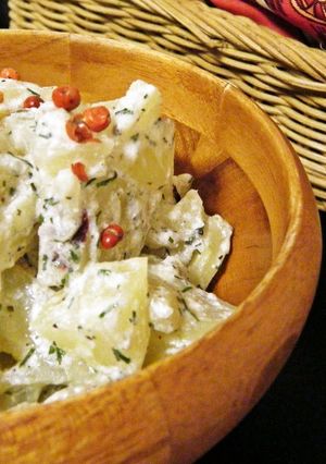 A picture of Healthy Yogurt Potato Salad in 5 Minutes.
