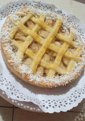 Una foto de Tarta de manzana verde