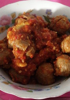 Foto resep Bakso bumbu pedas