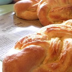 A picture of Lemon and Almond Zopf (Braided Loaf).